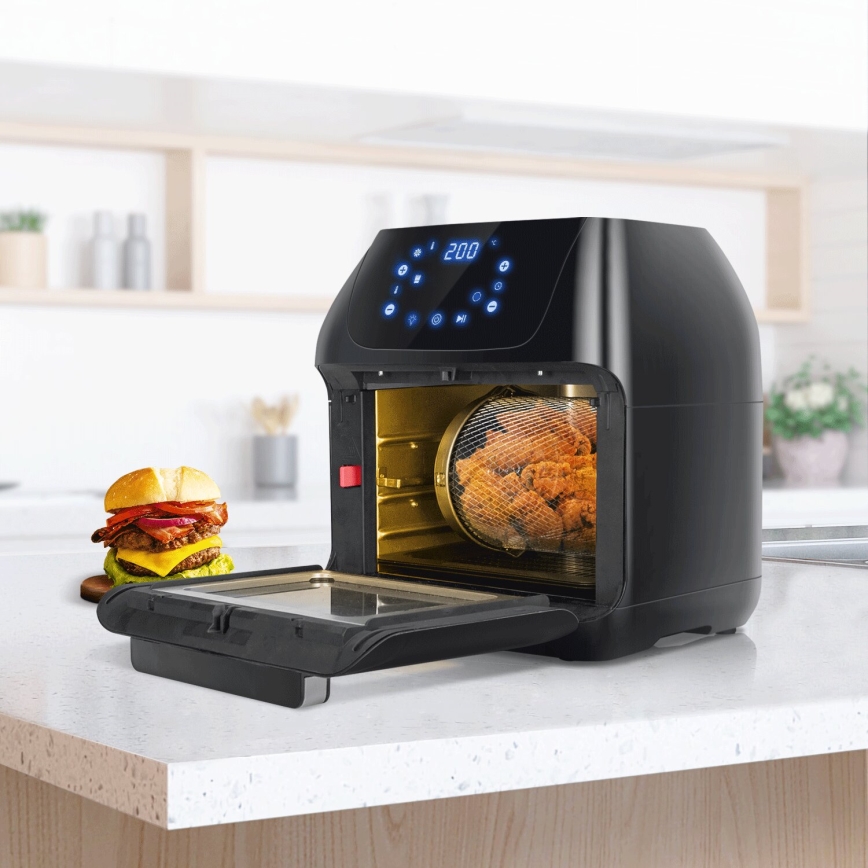 Aigostar - Four à air chaud 1400W/230V 12l noir