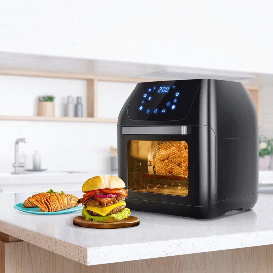 Aigostar - Four à air chaud 1400W/230V 12l noir