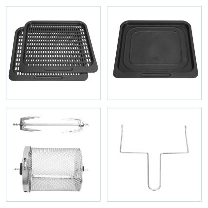 Aigostar - Four à air chaud 1400W/230V 12l noir