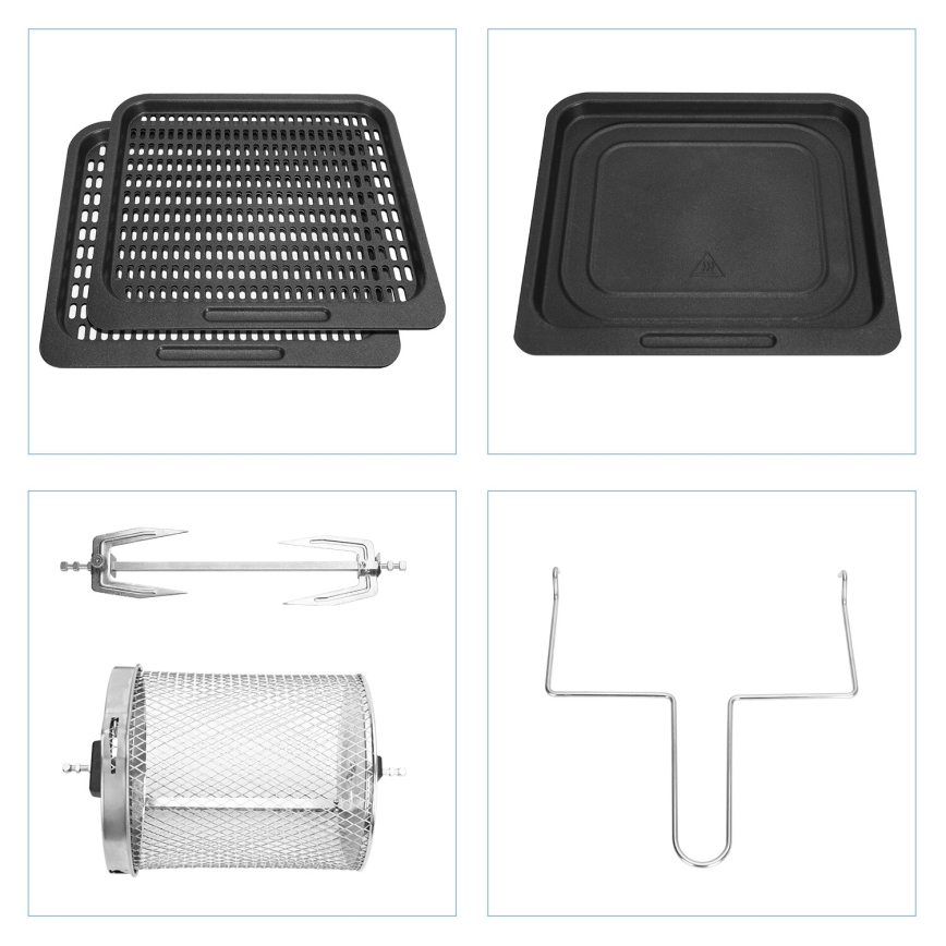 Aigostar - Four à air chaud 1400W/230V 12l noir