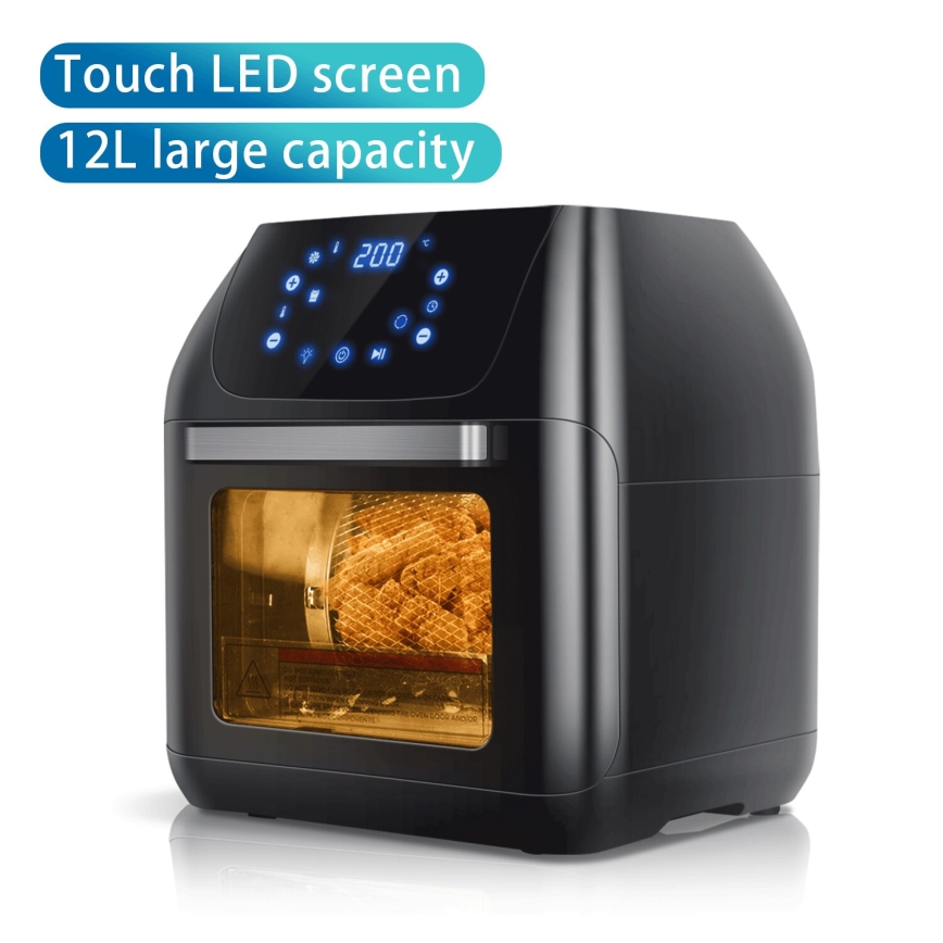 Aigostar - Four à air chaud 1400W/230V 12l noir
