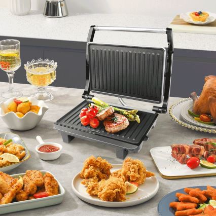 Aigostar - Grill de contact 1000W/230V noir/chrome mat