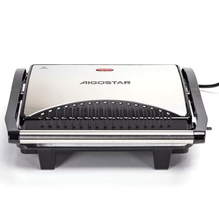 Aigostar - Grill de contact 1000W/230V noir/chrome mat