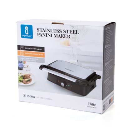 Aigostar - Grill de contact 1500W/230V chrome/noir