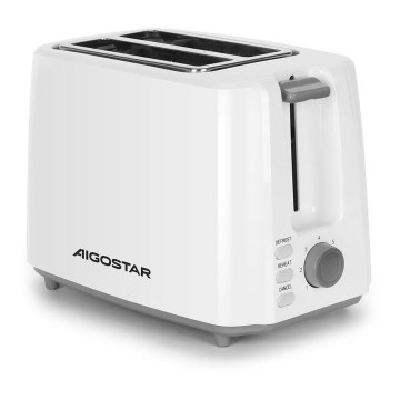 Aigostar - Grille-pain à deux compartiments 750W/230V blanc