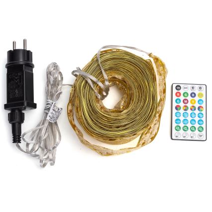 Aigostar - Guirlande lumineuse de Noël connectée LED RGBICW MESH 100 LED 10 m IP44 + télécommande