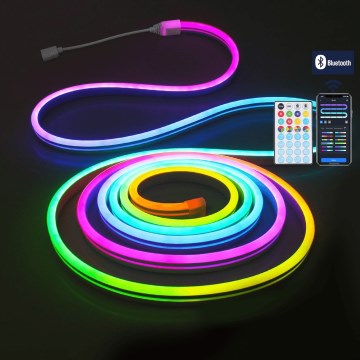 Aigostar - Guirlande de Noël d'extérieur LED RGBICW 90 LED 3 m IP44 + télécommande