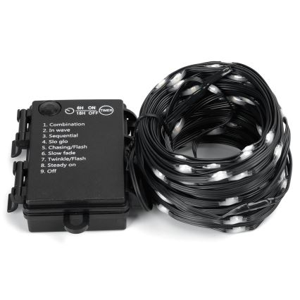 Aigostar - Guirlande de Noël extérieure 100xLED/8 fonctions 10,3m IP44 blanc froid