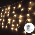 Aigostar-Guirlande de Noël extérieure 100xLED/8 fonctions 3xAA 8x0,4m IP44 blanc chaud