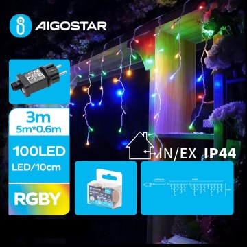 Aigostar - Guirlande de Noël extérieure 100xLED/8 fonctions 8x0,6m IP44 multicolore