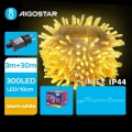 Aigostar - Guirlande de Noël extérieure 300 LED/8 fonctions 33 m IP44 blanc chaud