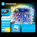 Aigostar - Guirlande de Noël extérieure 300xLED/8 fonctions 33m IP44 multicolore