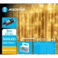 Aigostar - Guirlande de Noël extérieure 300xLED/8 fonctions 6x3m IP44 blanc chaud