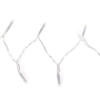 Aigostar -Guirlande de Noël extérieure 50xLED/8 fonctions 3xAA 5,3m IP44 blanc froid