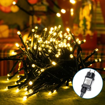 Aigostar - Guirlande de Noël extérieure 600xLED/8 fonctions 18m IP44 blanc chaud