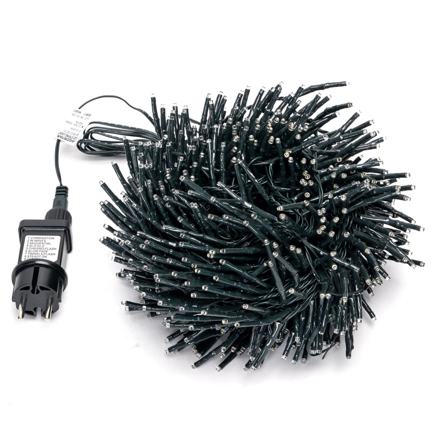 Aigostar - Guirlande de Noël extérieure 600xLED/8 fonctions 18m IP44 blanc chaud