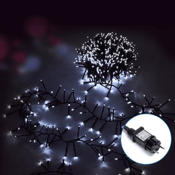 Aigostar - Guirlande de Noël extérieure 600xLED/8 fonctions 18m IP44 blanc froid