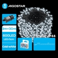 Aigostar - Guirlande de Noël extérieure 600xLED/8 fonctions 33m IP44 blanc froid