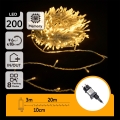 Aigostar - Guirlande de Noël extérieure LED 200 LED / 8 fonctions, 23 m, IP44, blanc chaud