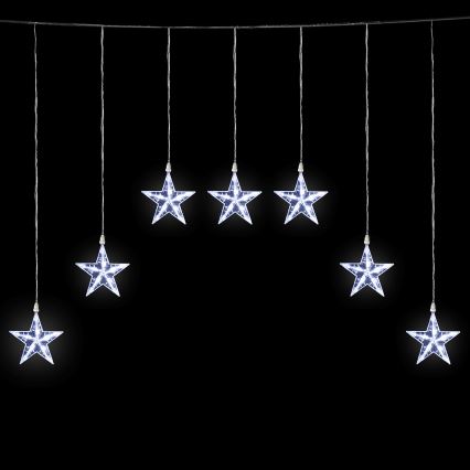 Aigostar - Guirlande LED de Noël d'extérieur 70 LED, 1,2 x 1 m, IP44, blanc froid, à motif étoiles