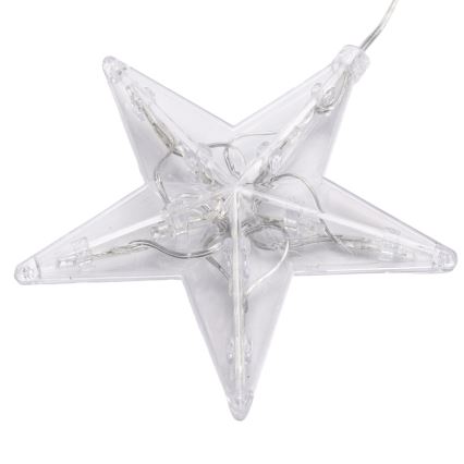 Aigostar - Guirlande LED de Noël d'extérieur 70 LED, 1,2 x 1 m, IP44, blanc froid, à motif étoiles
