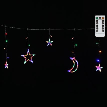 Aigostar - Guirlande de Noël extérieure LED RGBY 120 LED / 8 fonctions, 3 x 0,6 m, IP44, multicolore + télécommande