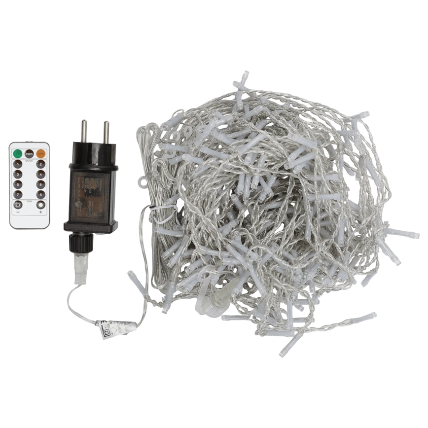 Aigostar - Guirlande LED RGBY extérieure 300xLED/8 fonctions 3x1m IP44 + télécommande