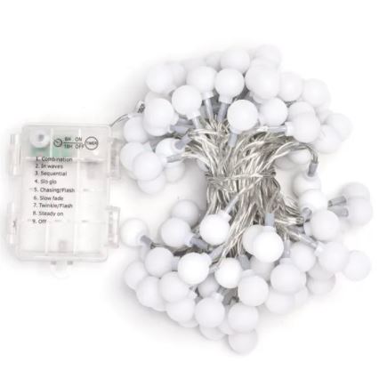 Aigostar - Guirlande de noël extérieure RGBY 100xLED/3xAA/8 fonctions 10,3 m IP44