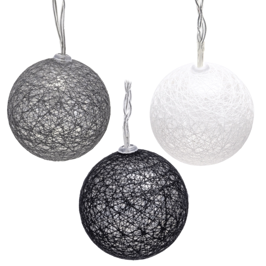 Aigostar - Guirlande de Noël LED, 10 LED, alimentée par 3 piles AA, 2 m, blanc chaud