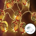 Aigostar - Guirlande de Noël LED 20 LED, 3xAA, 3 m, blanc chaud, Père Noël