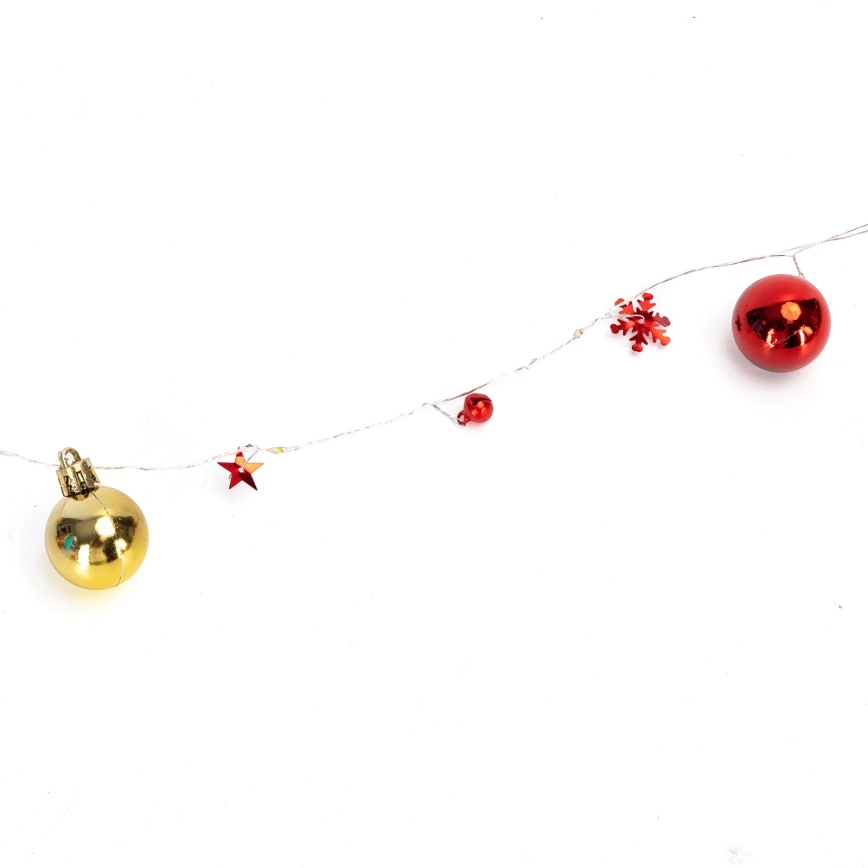 Aigostar - Guirlande de Noël LED 20xLED/3xAA 2m blanc chaud