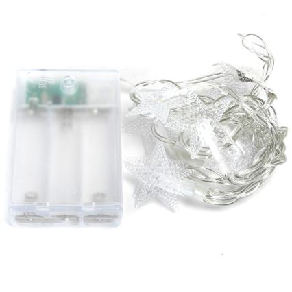 Aigostar - Guirlande de Noël LED 20xLED/3xAA 3,3m étoiles