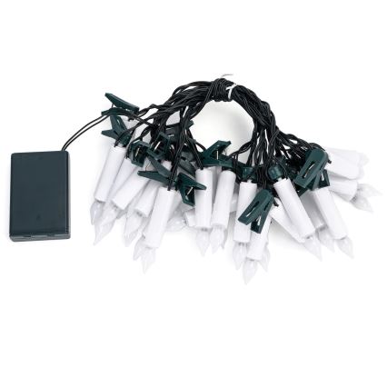 Aigostar - Guirlande de Noël LED 25 LED / 3x AA, 5 m, blanc chaud
