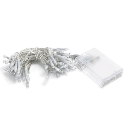 Aigostar - Guirlande de Noël LED 50xLED/3xAA 5,3m blanc froid