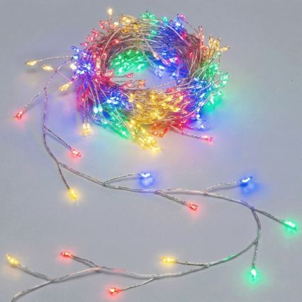 Aigostar - Guirlande de Noël LED d'extérieur 100xLED/8 fonctions 3xAA 3,3m IP44 multicolore