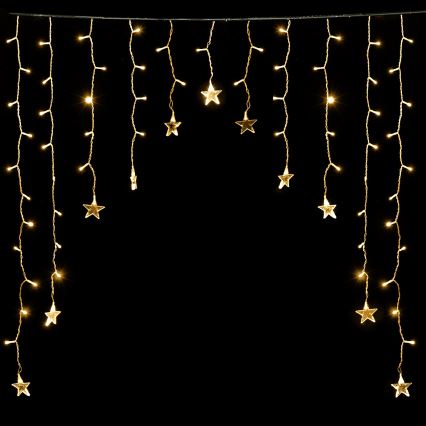 Aigostar - Guirlande de Noël LED d'extérieur 168xLED/8 fonctions 3x1,5m IP44 blanc chaud étoiles