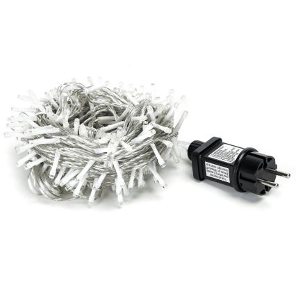 Aigostar - Guirlande de Noël LED d'extérieur 200 LED, 8 fonctions, 23 m, IP44, blanc froid