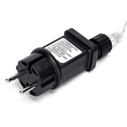Aigostar - Guirlande de Noël LED d'extérieur 200 LED, 8 fonctions, 23 m, IP44, blanc froid