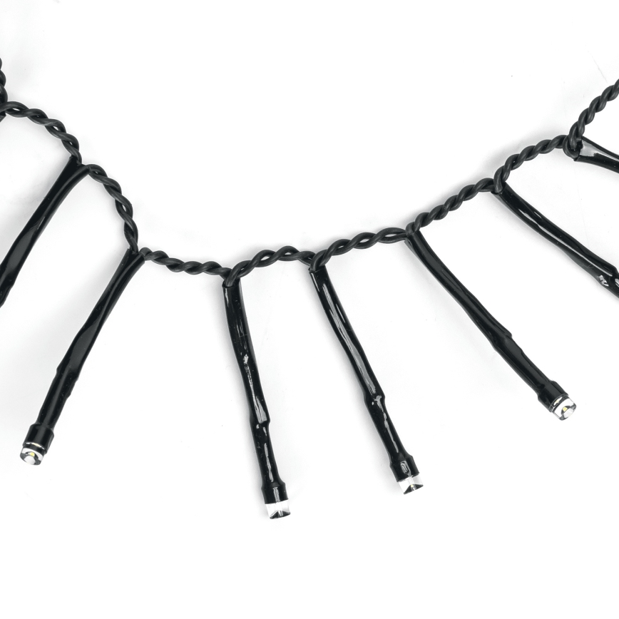 Aigostar - Guirlande de Noël LED d'extérieur 200xLED/8 fonctions 3xAA 5,3 m IP44 blanc froid