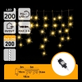 Aigostar - Guirlande de Noël LED d'extérieur, 200 LED, 8 × 0,6 m, IP44, blanc chaud