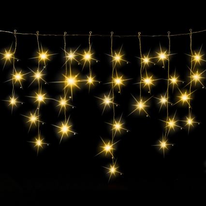 Aigostar - Guirlande de Noël LED d'extérieur, 200 LED, 8 × 0,6 m, IP44, blanc chaud