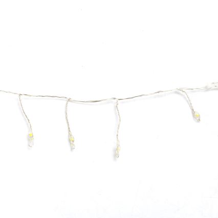Aigostar - Guirlande de Noël LED d'extérieur 300 LED/8 fonctions 3xAA 9,3 m IP44 blanc chaud