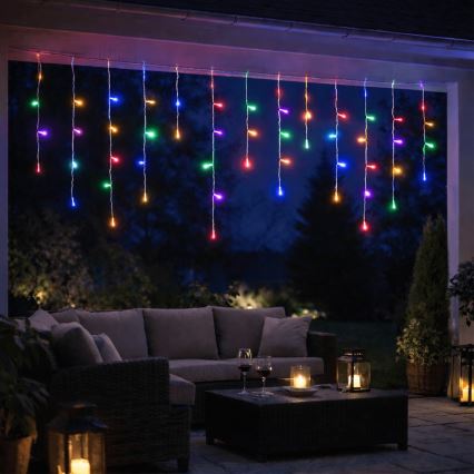 Aigostar - Guirlande de Noël LED extérieure 300xLED/8 fonctions 3xAA 18x0,6 m IP44 multicolore