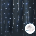 Aigostar - Guirlande de Noël LED d'extérieur 300xLED/8 fonctions 3xAA 6x2m IP44 blanc froid