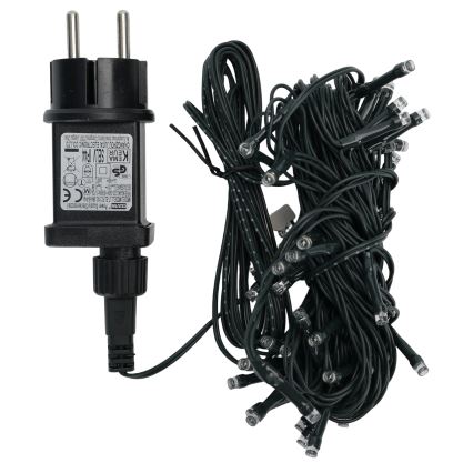 Aigostar - Guirlande de Noël LED d'extérieur 50 LED, 8 fonctions, 8 m, IP44, blanc froid
