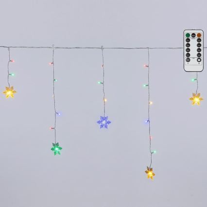 Aigostar - Guirlande lumineuse LED dimmable d'extérieur pour Noël, 60 LED / 8 fonctions, 6x0,7 m, IP44, multicolore + télécommande