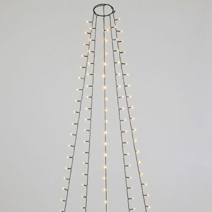 Aigostar - Guirlande de Noël LED d'extérieur 72xLED/8 fonctions 3xAA 1,2m IP44 blanc chaud