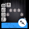 Aigostar - Guirlande de Noël LED d'extérieur 84xLED/8 fonctions 1,2x1m IP44 blanc froid flocons