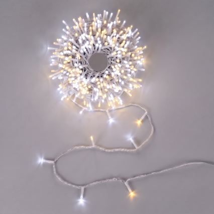 Aigostar - Guirlande lumineuse de Noël LED pour extérieur 100xLED/8 fonctions 3xAA 10,3m IP44 blanc chaud/blanc froid