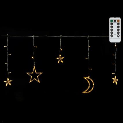 Aigostar - Guirlande LED d'extérieur 120xLED/6W/230V/8 fonctions 3x0,6m IP44 blanc chaud + télécommande